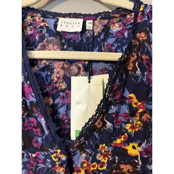 ATELIER REVE Irlea Dr Midi Dress S 38 USA 8 UK12 Medieveal Blue 139.95€ NEW - Picture 10 of 15